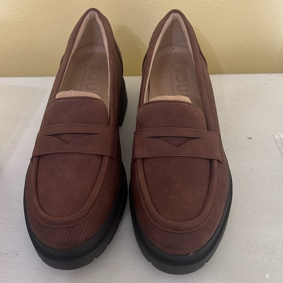 Naturalizer SOUL OPHELIA LUG SOLE LOAFER Brown 7.5 W - Picture 4 of 7
